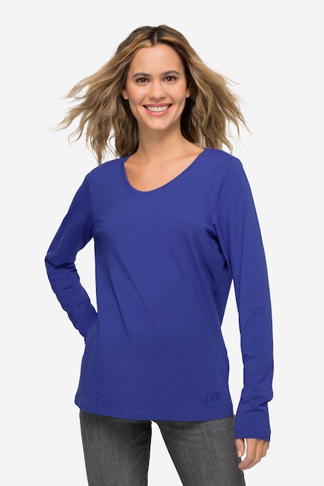 T-Shirt, V-Ausschnitt, 3/4-Ärmel, OEKO-TEX