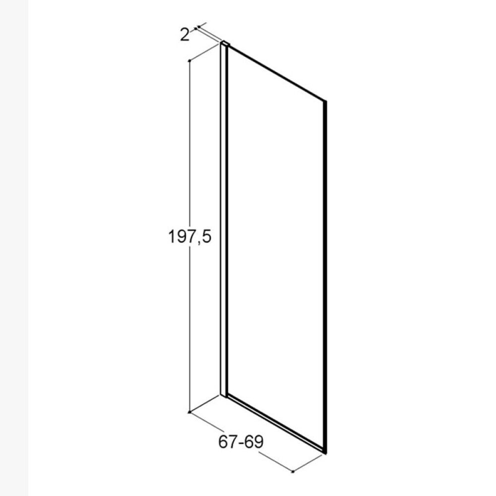 DUSJVEGG SCANBAD MATCH FAST SATIN/FROSTET GLASS 70 CM