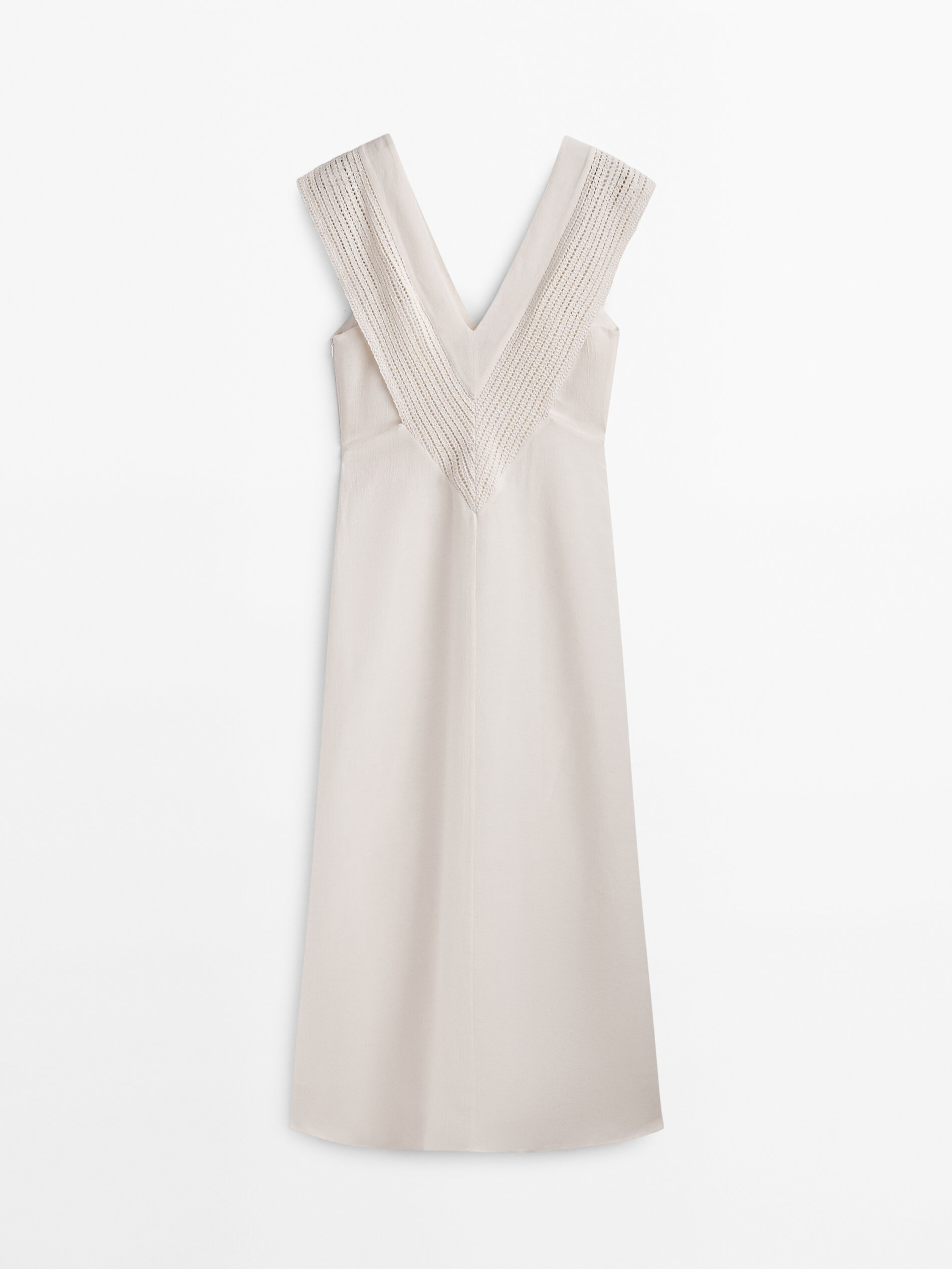Vestido amplo de crochê - BRANCO