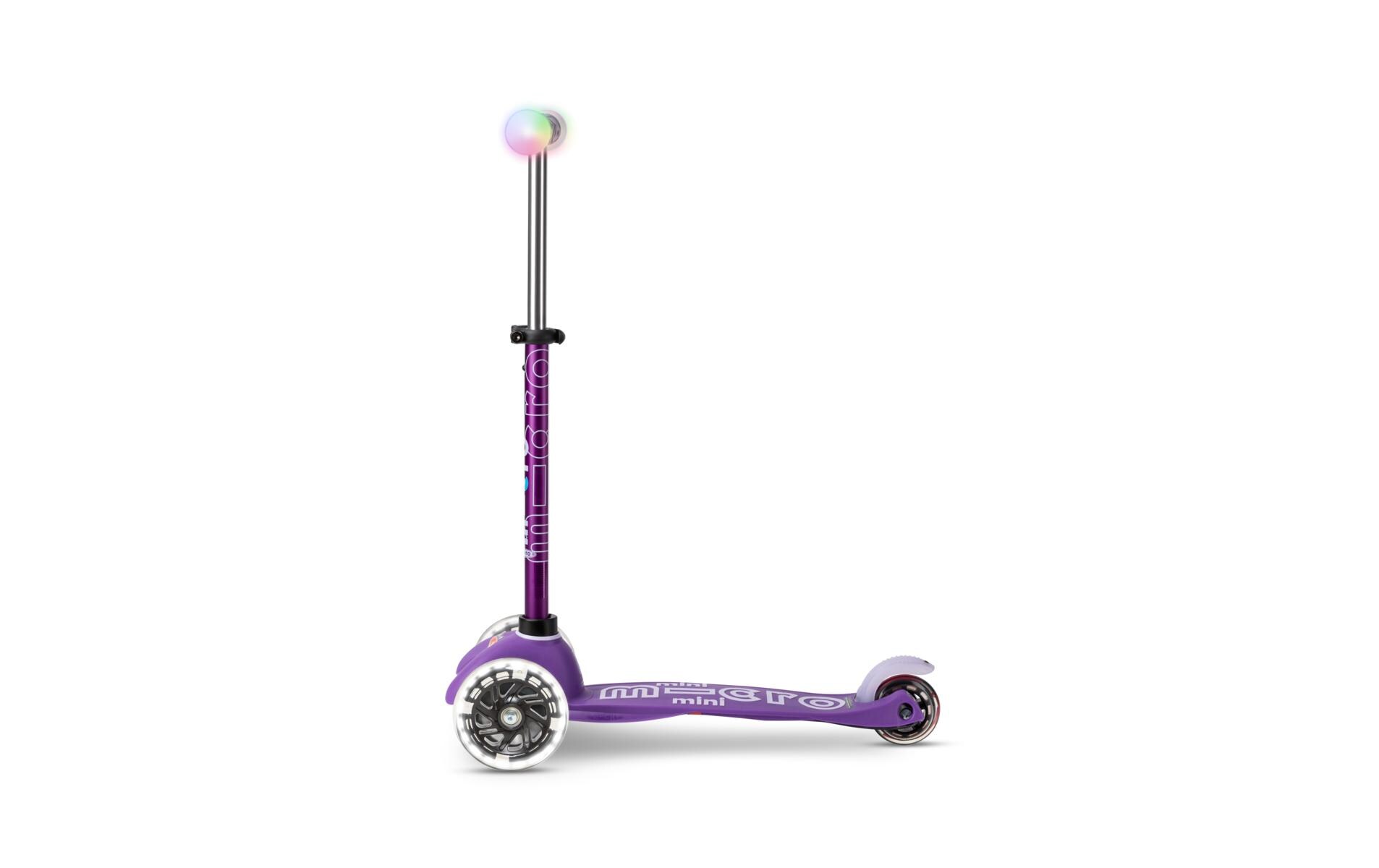 Kickboard Mini Deluxe Magic Purple, LEDMagischer Fahrspass auf drei Rädern – Violett
