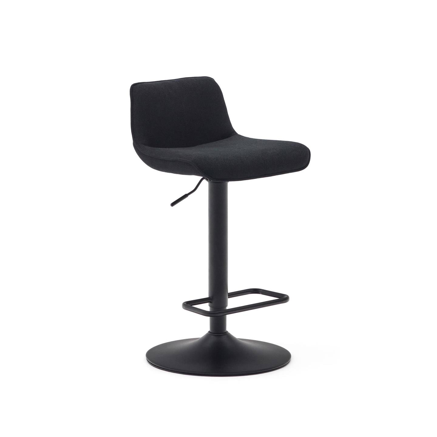 Kave Home Barhocker ZENDA schwarz/mattschwarz