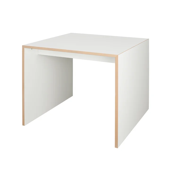 Tojo - freistell Tisch, 80 x 80 cm, weiss
