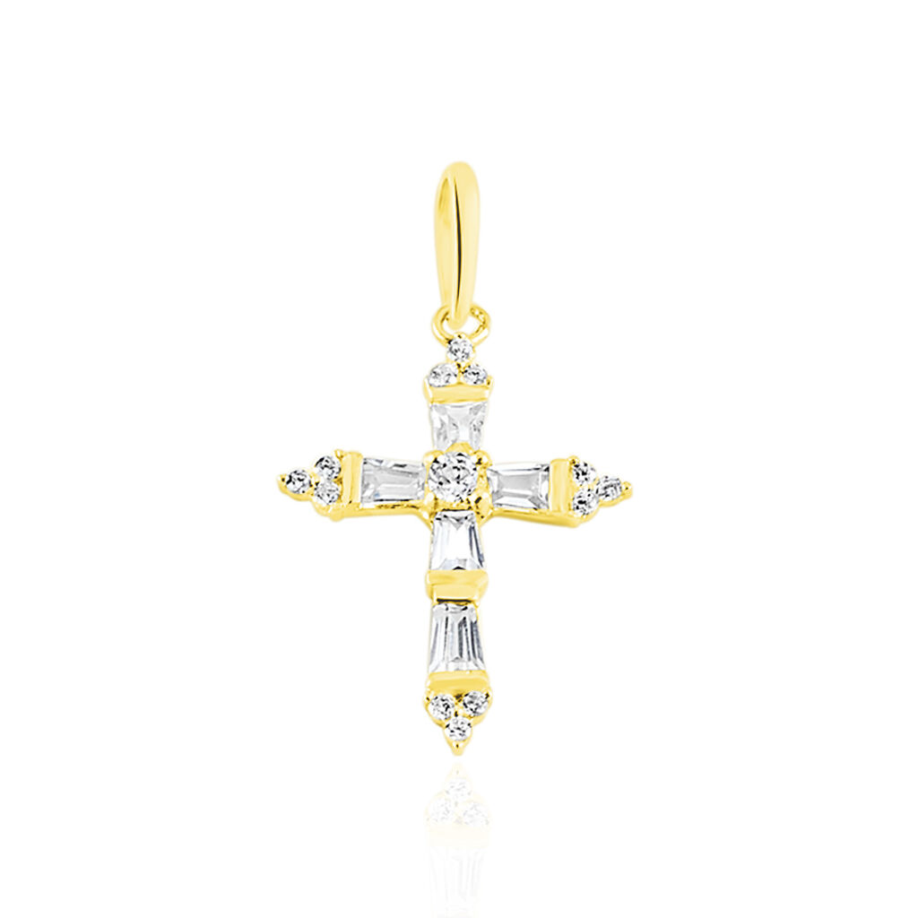 Pendentif Or Jaune Neottie Oxydes