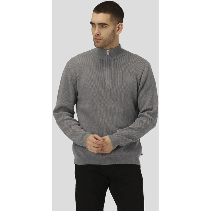 Clean Cut Copenhagen Mario Half Zip Light grey mel