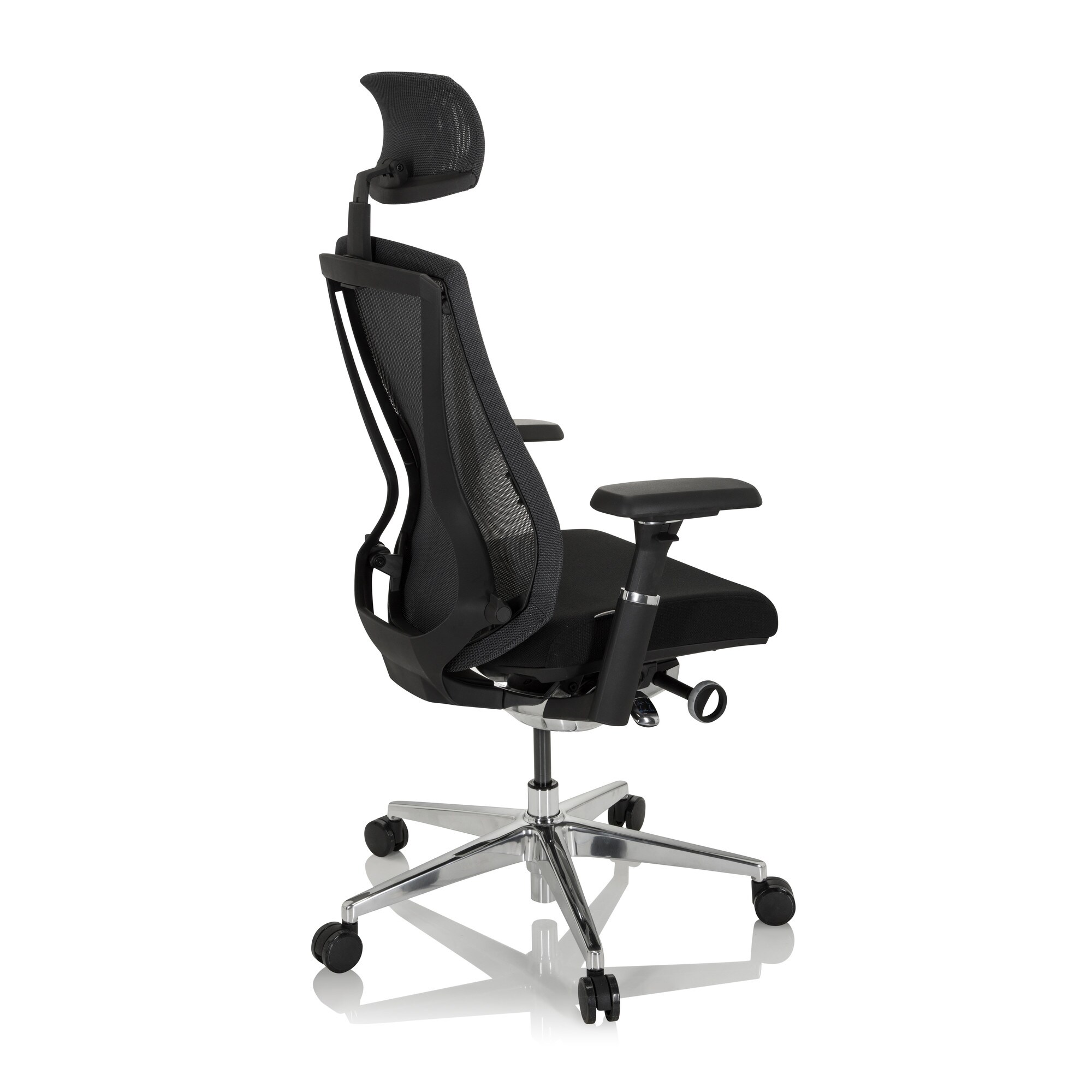 High End Bürostuhl INSPERO Stoff/Netzstoff mit Armlehnen hjh OFFICE