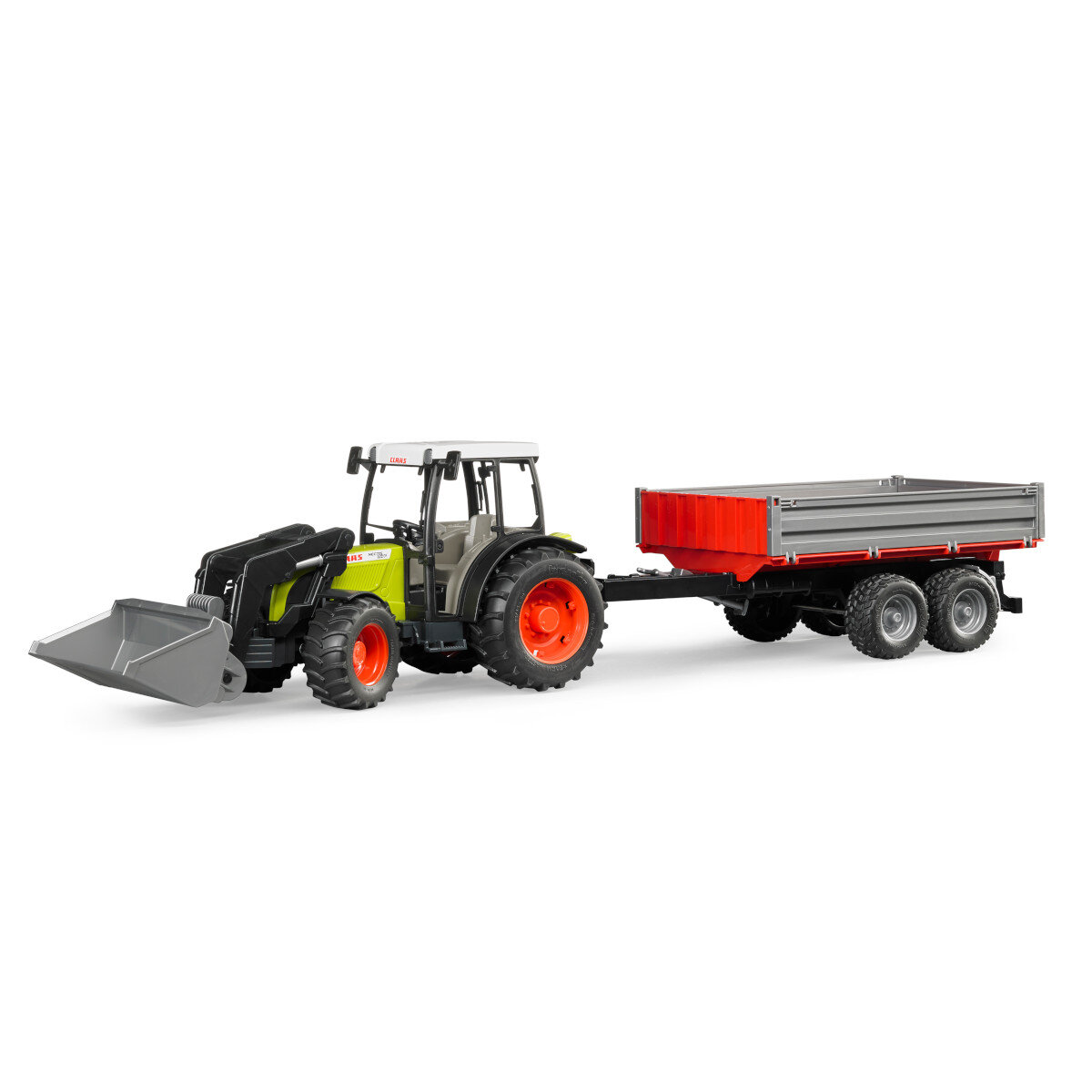 BRUDER Spielwaren GmbH + Co. KG Bruder Claas Nectis 267 F mit Frontlader und Bordwandanhänger