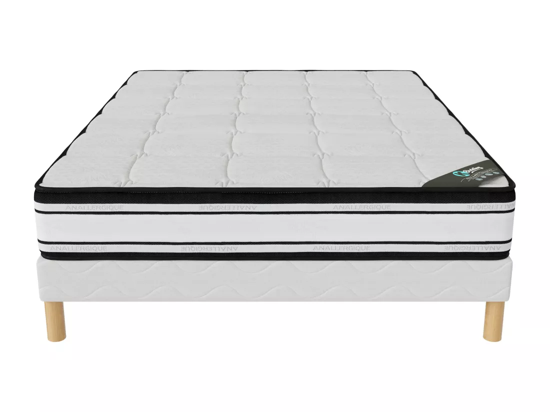 Ensemble matelas Grand confort + sommier 160x200 hauteur 22cm