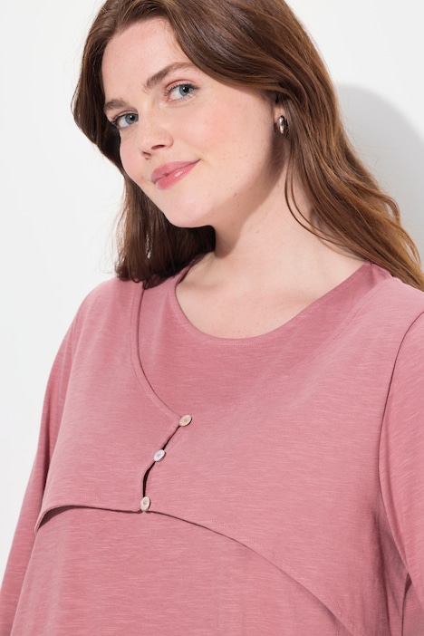 Shirt, Lagenoptik, Rundhals, Langarm, Biobaumwolle