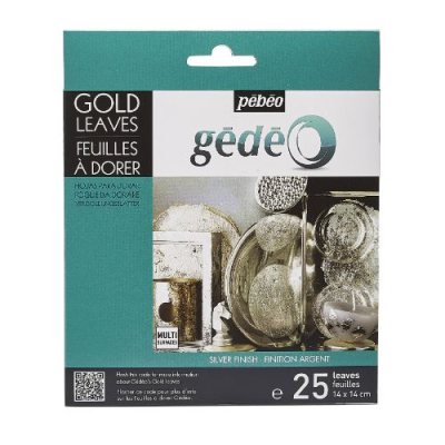 Pebeo Gedeo Silver Leaf: 14x14cm, Pack Of 25