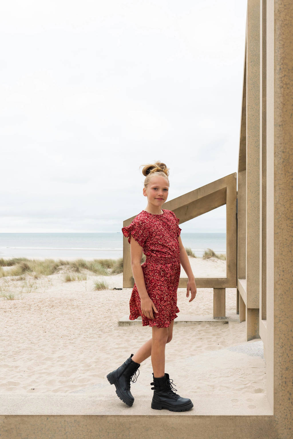 No Way Monday jurk met paisleyprint rood