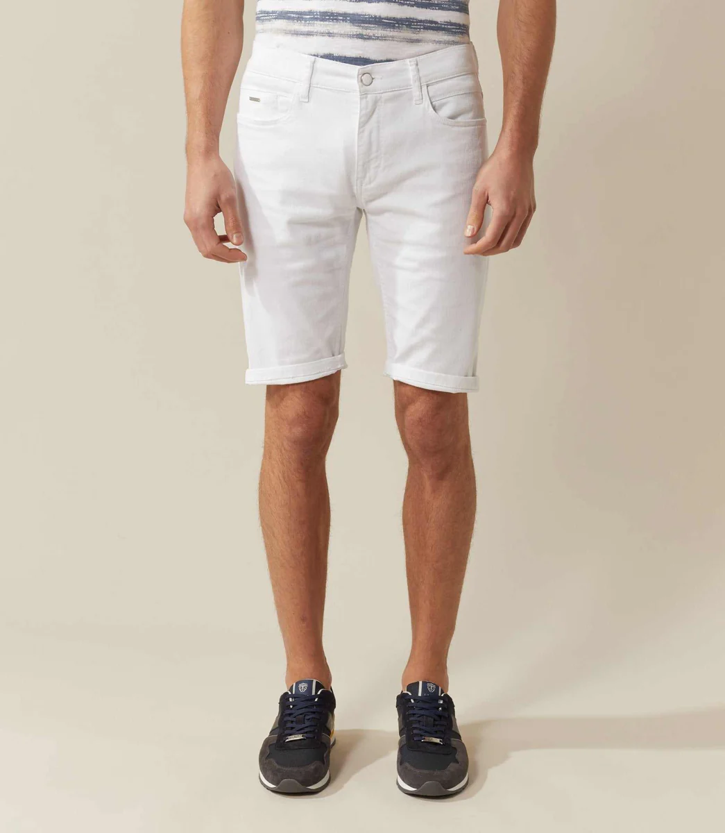 Bermuda slim blanc 
