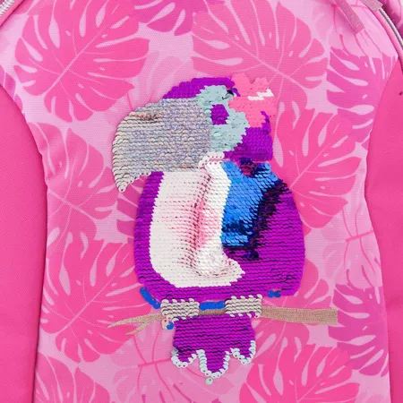 Depesche TOPModel Schulrucksack Streichpaillette TROPICAL pink