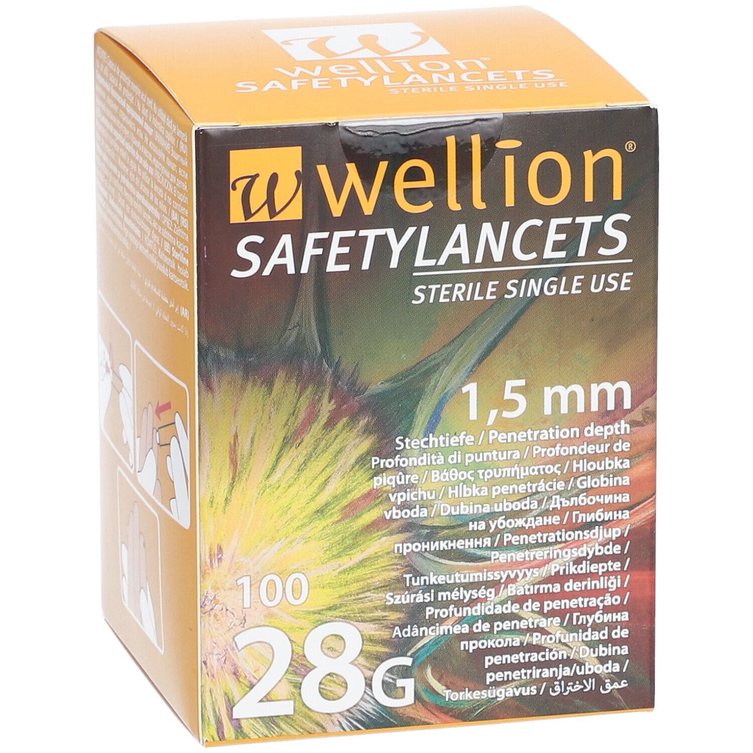 Wellion Safetylancets 28 G 1,5 mm