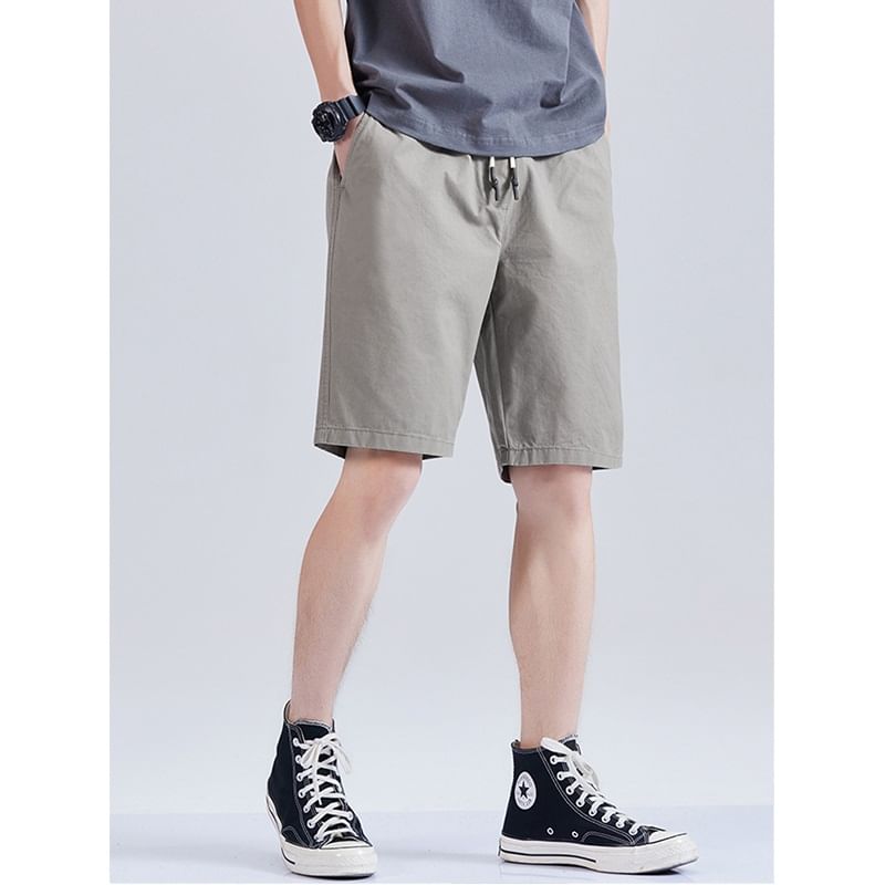 Zentrus - Effen shorts met trekkoord in de taille / Effen sweatshorts met elastische taille