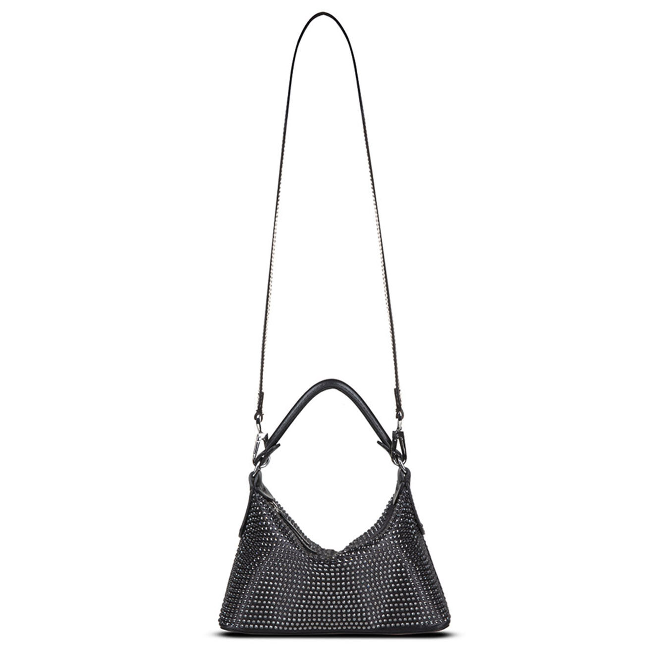 Leonie Hanne x Liu-Jo Sac à main en Cuir Mini Hobo Leonie Hanne X Liu Jo noir - 13x19x7.5 cm