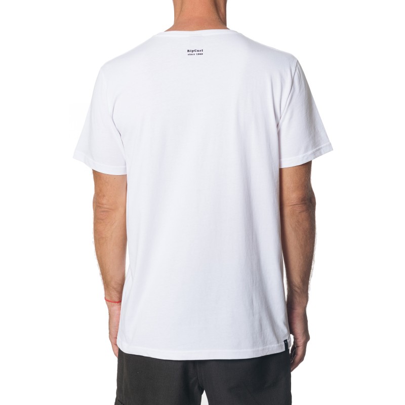 T-Shirt Rip Curl Emblem Optical White - The Corner Shop