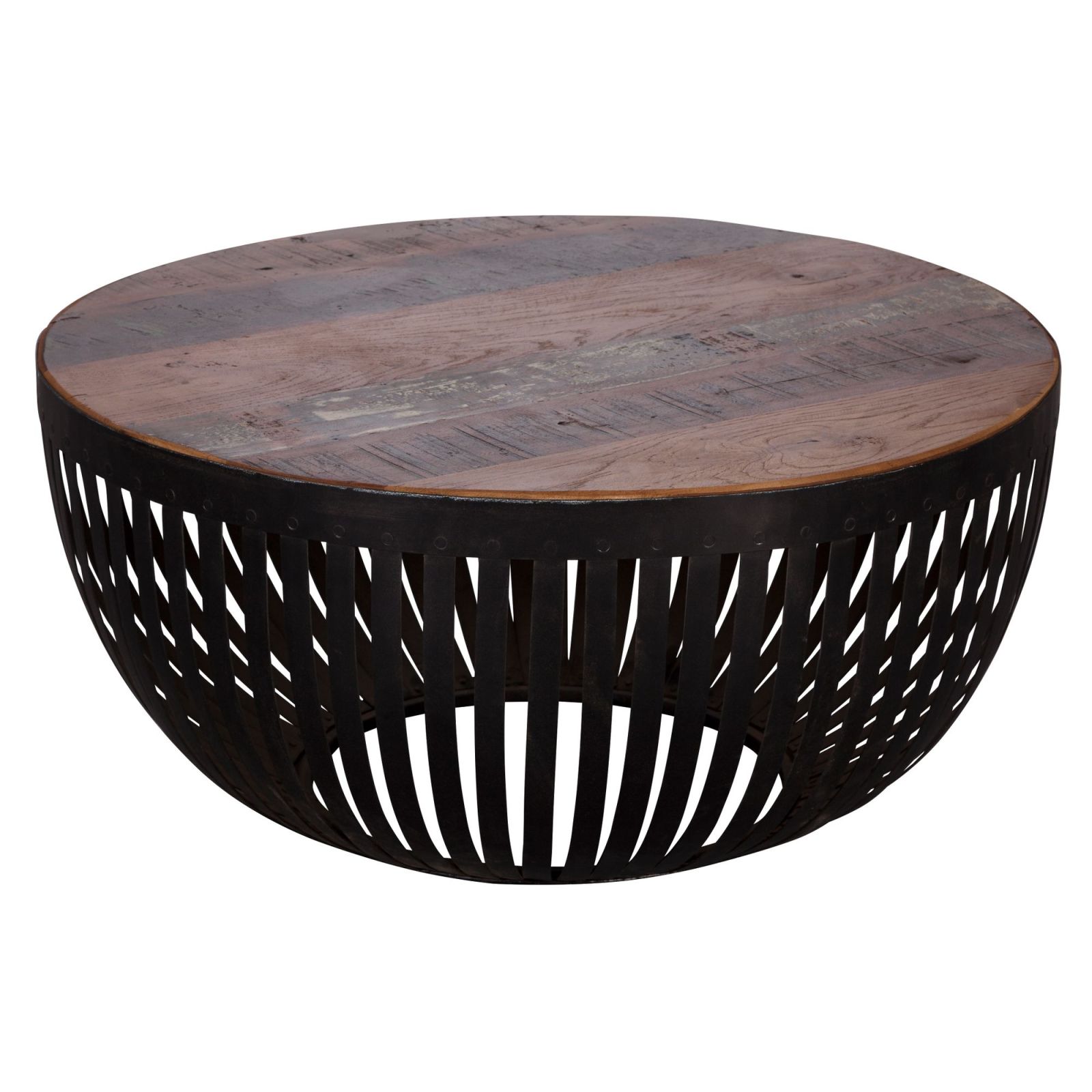 Couchtisch - Mangoholz massiv - schwarz matt - 70 cm