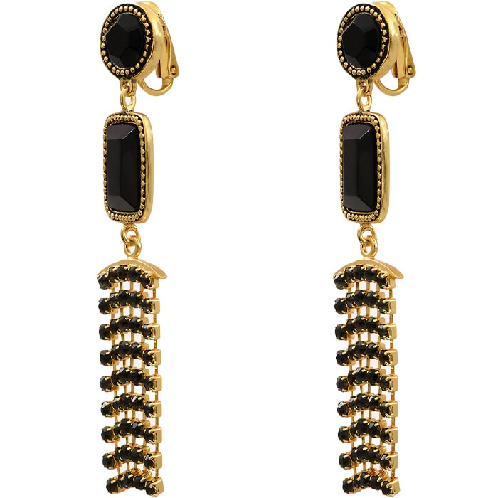 Boucles d'oreilles Sparkling - Métal doré & cristaux