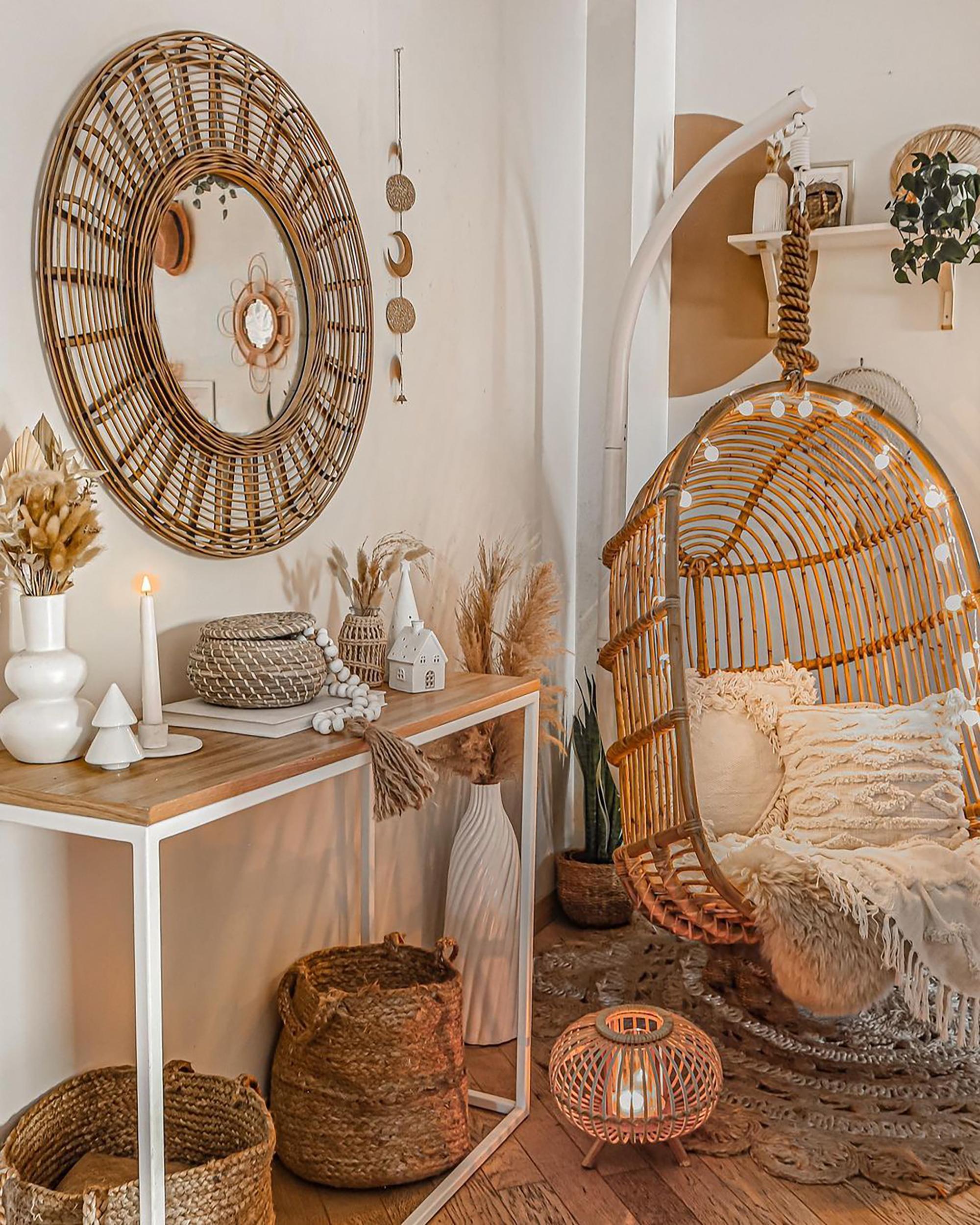 Set van 2 manden KAELLA Jute Zandbeige