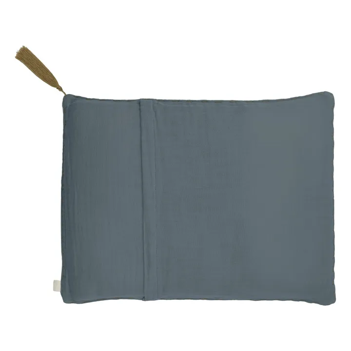 Numero 74 Coussin rectangulaire en coton bio | Ice Blue S032