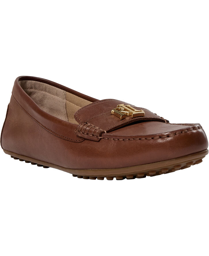 Lauren Ralph Lauren BURNISHED CALF-BARNSBURY-FL-CSL Deep saddle tan