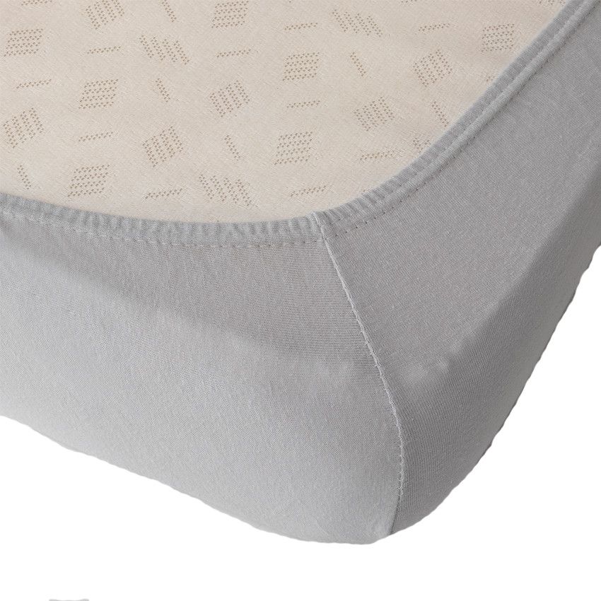 Drap housse en jersey 60 x 120 cm - Gris clair