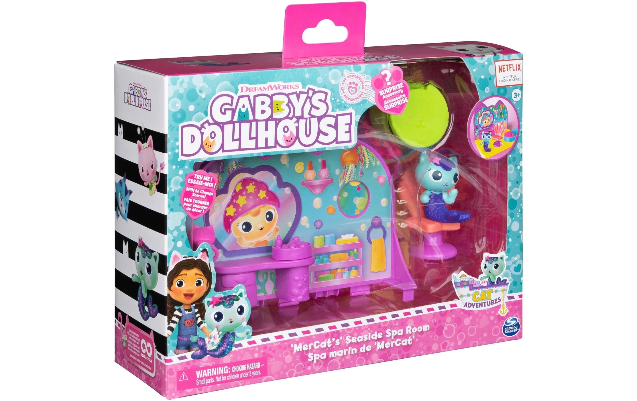 Gabby's Dollhouse Deluxe Room MerCat Spa AdventuresGabby's Dollhouse-Spielzeug für Kinder