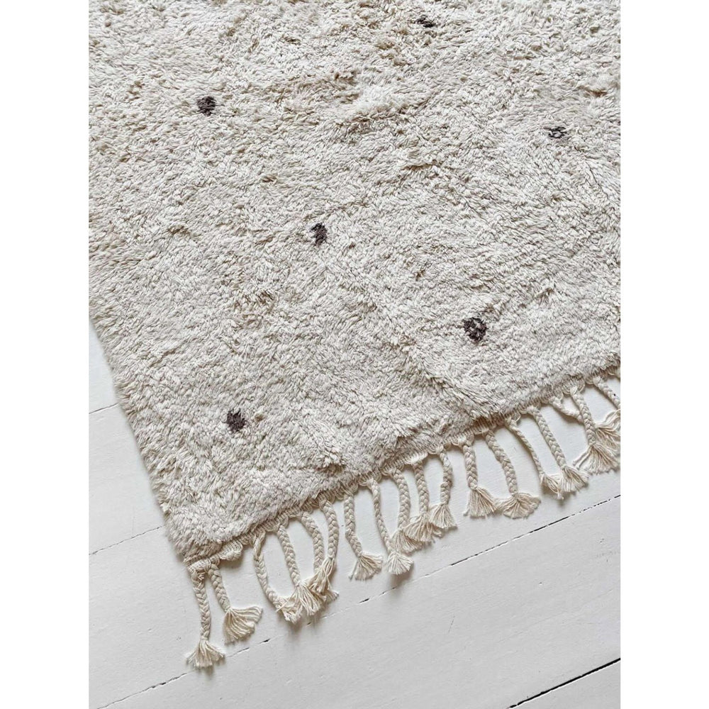 Køb KAS Kopenhagen Natural/Brown Dots Small Rug 140X200
