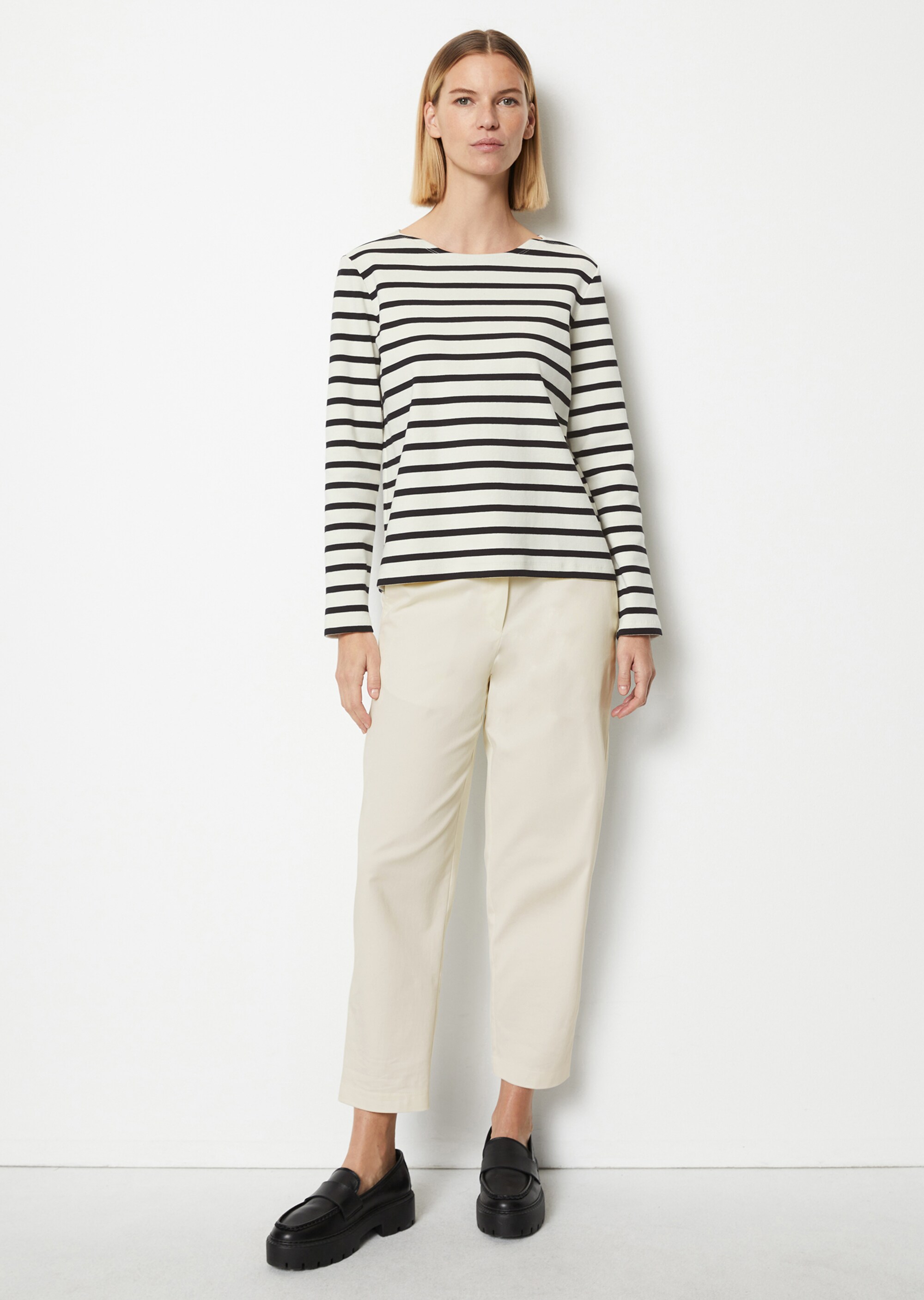Longsleeve im Breton-Stil regularaus garngefärbtem Organic Cotton
