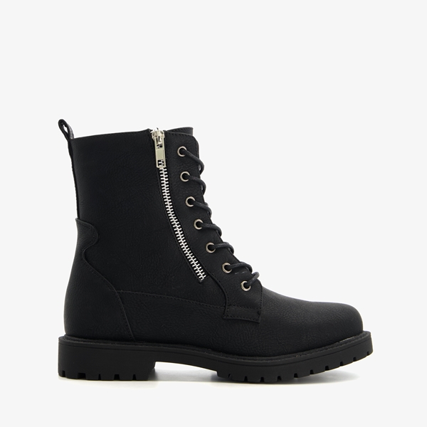 Blue Box dames veterboots zwart