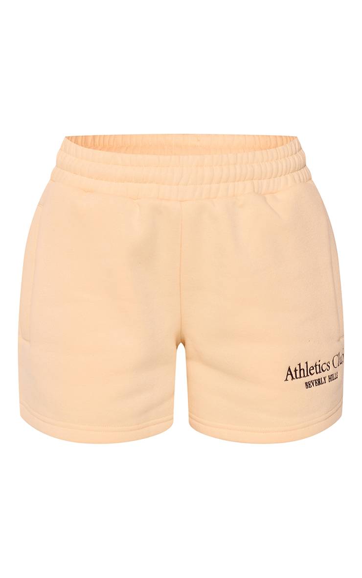 Butter Cream Short En Molleton Brodé Athletics Club Buttercream