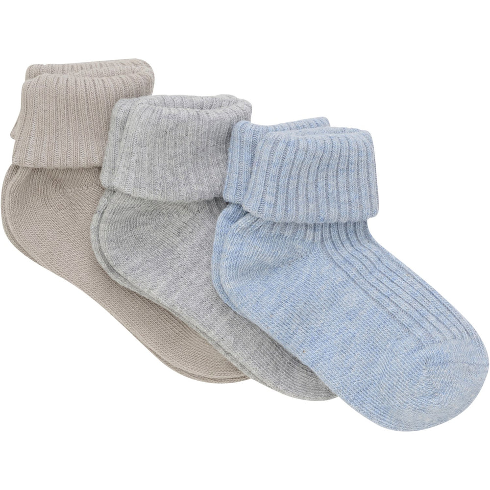 Køb Minymo Winter Sky Baby Strømpe Rib 3-Pak