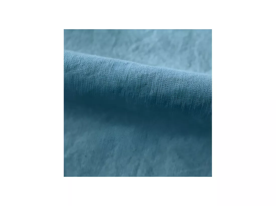 Lot De 2 Taies D’oreiller Pur Coton Teint Lavé 63 Fils/cm² Vent Du Sud - Topaze - 65 X 65 Cm