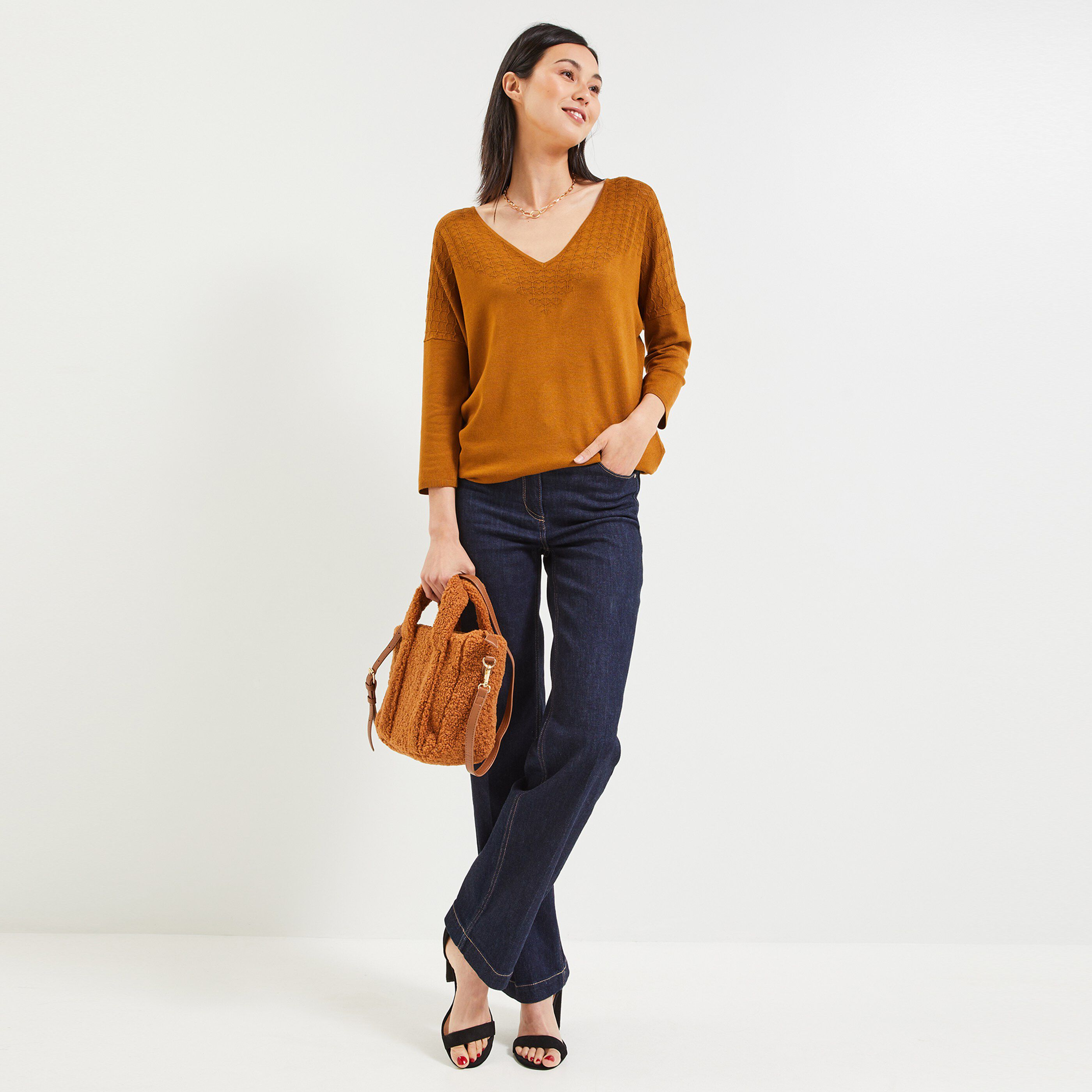 Pull fantaisie femme - CAMEL