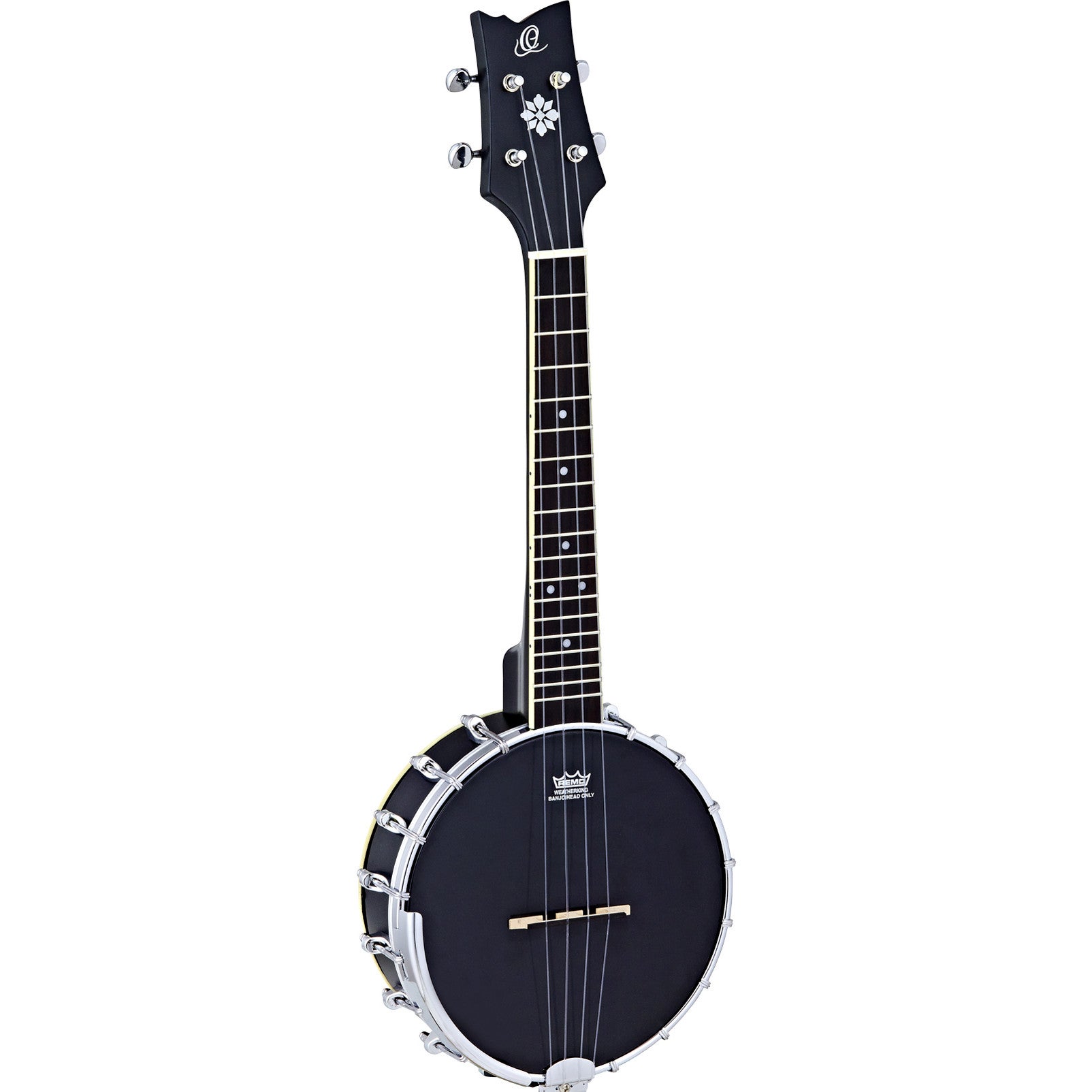 Ortega Raven Series OUBJ100-SBK ukelele banjo met tas