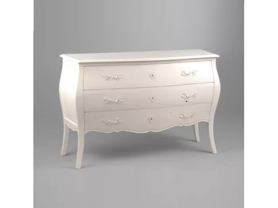 Commode Murano Blanc 3 Tiroirs - Amadeus