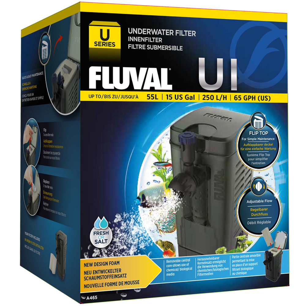 Fluval U1 Binnenfilter | Uitstekende 3-traps filtratie