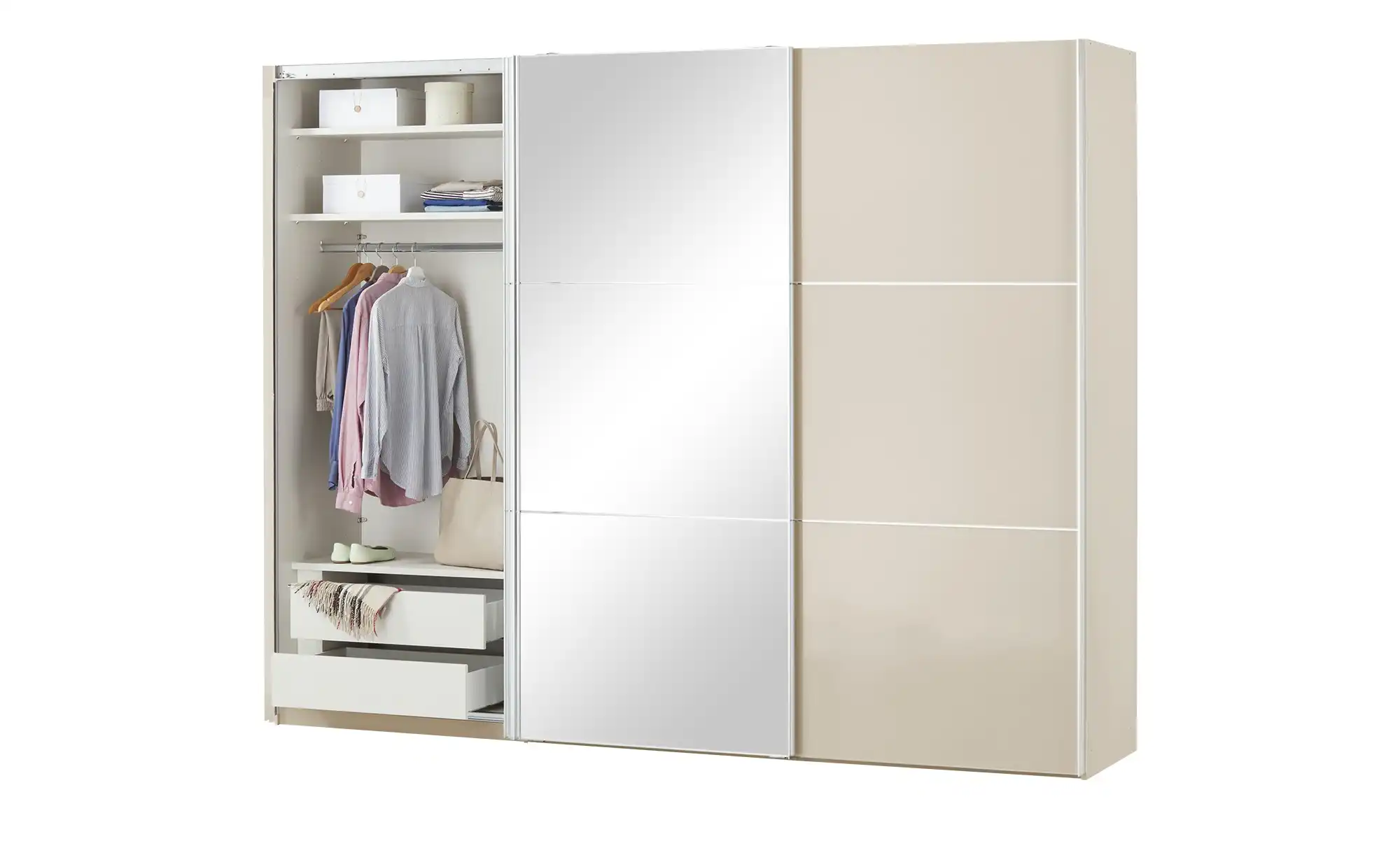 Schwebetürenschrank Ensenso Glas