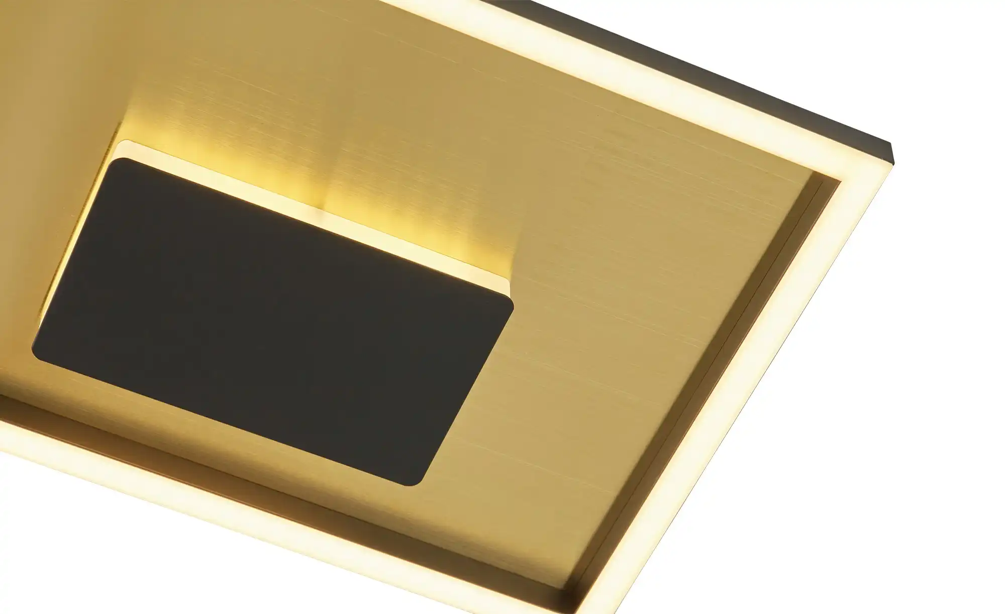 KHG LED-Deckenleuchte, schwarz/goldfarben rechteckig