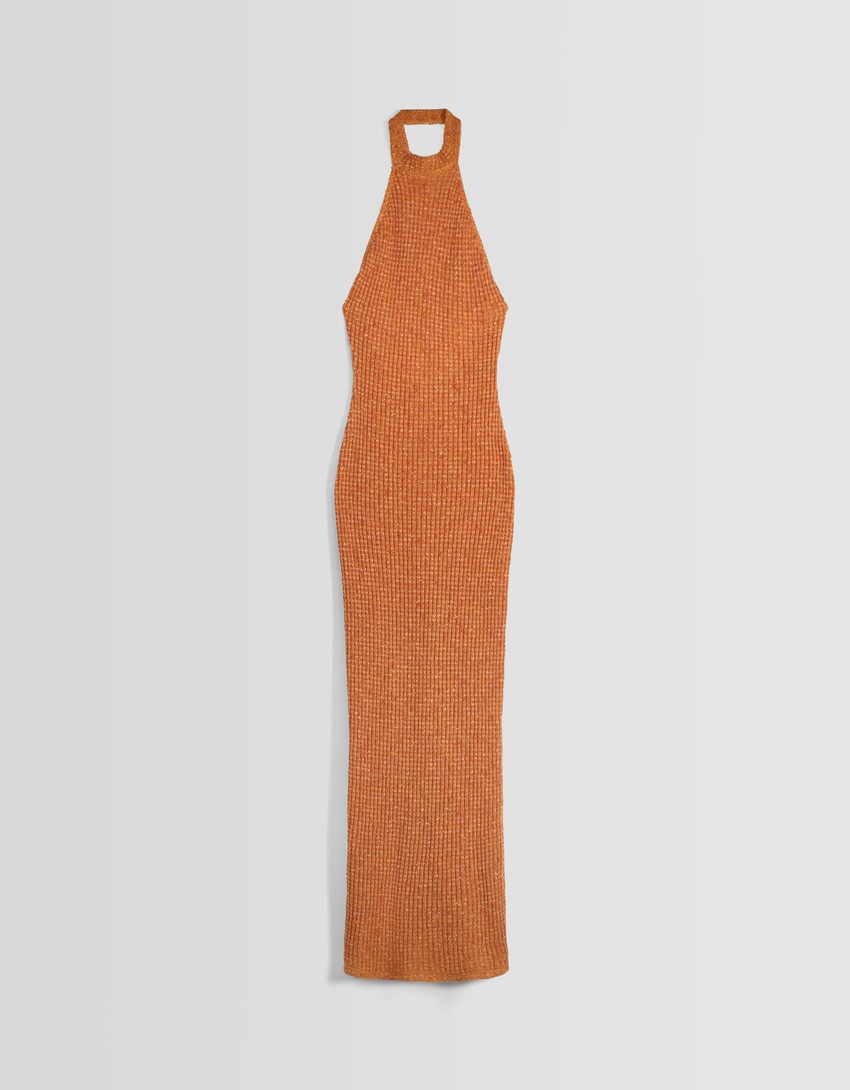 Vestido longo rústico brilhante
