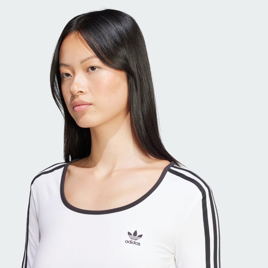 Adidas Original T-shirt court manches longues Adicolor 3 bandes