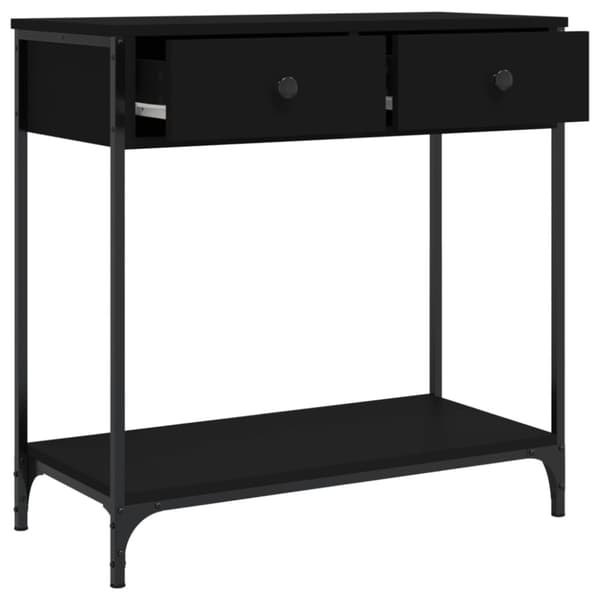 vidaXL Konsollbord svart 75x34,5x75 cm konstruert tre