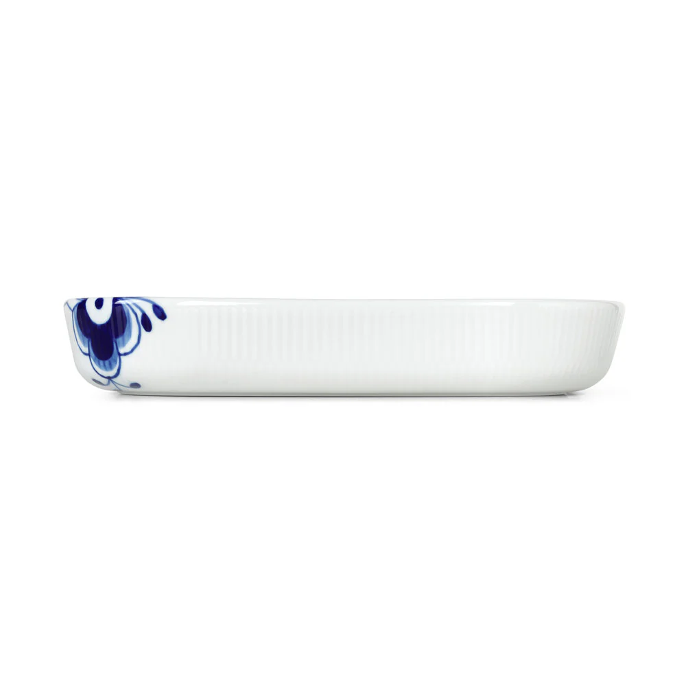 Royal Copenhagen  Blå Mega Riflet ovnfast firkantet fad - 30x30 cm.