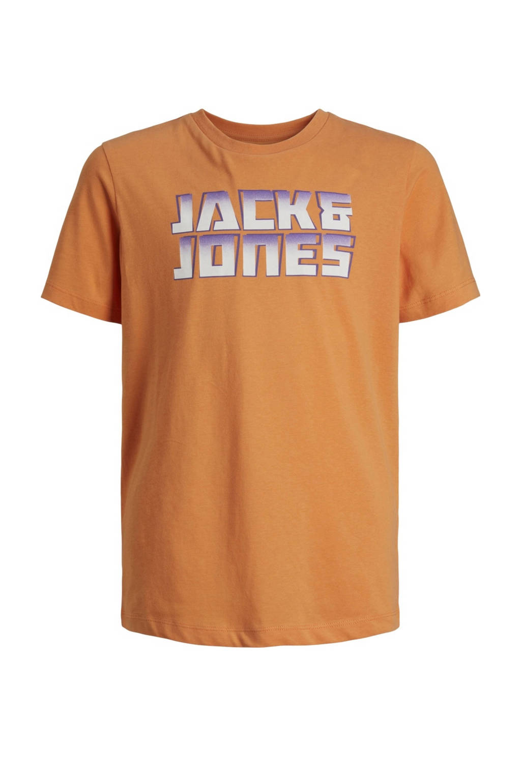 JACK & JONES T-shirt JCOKAPPER met logo lichtoranje