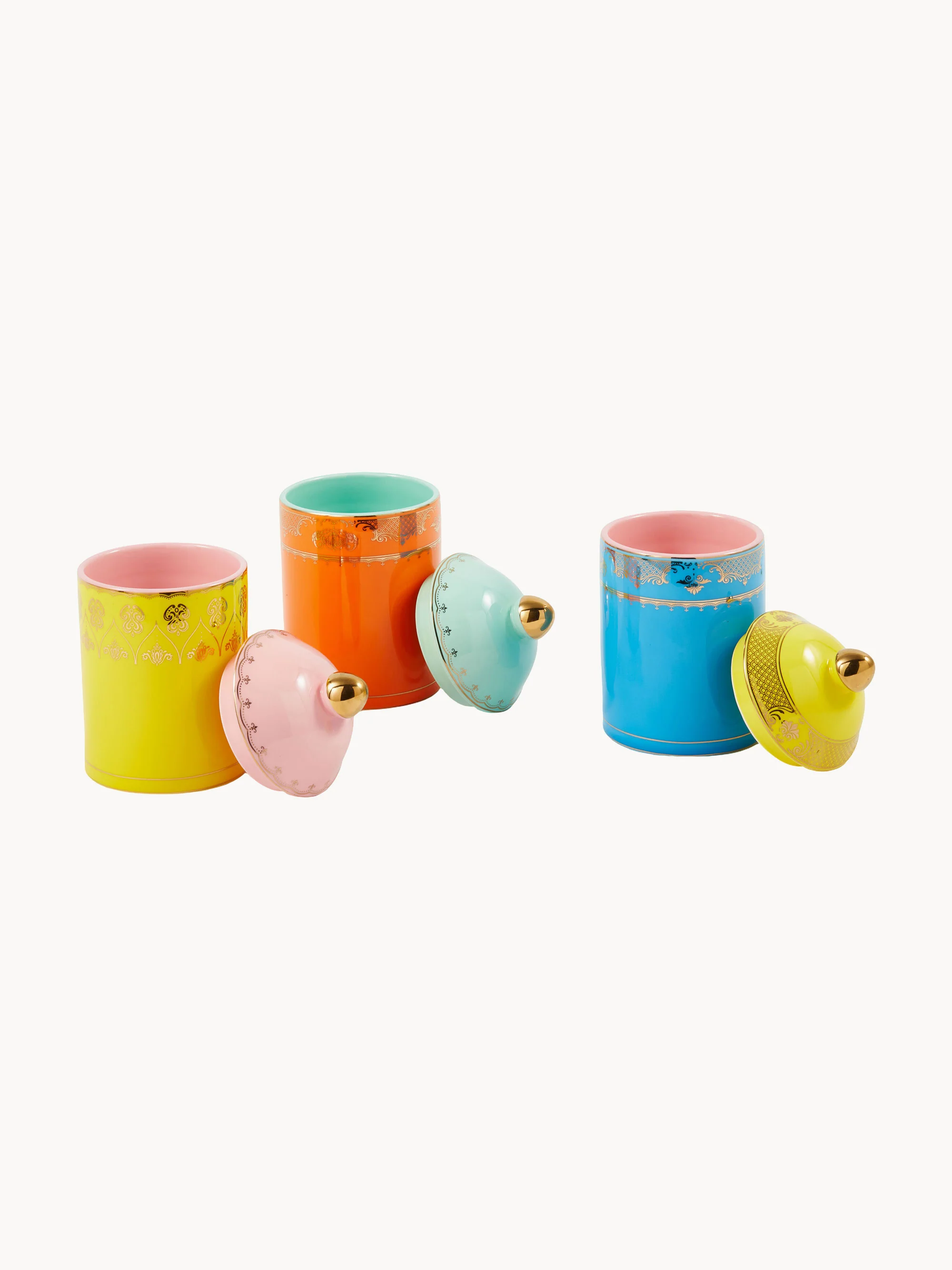 Porseleinen opbergpot Grandpa