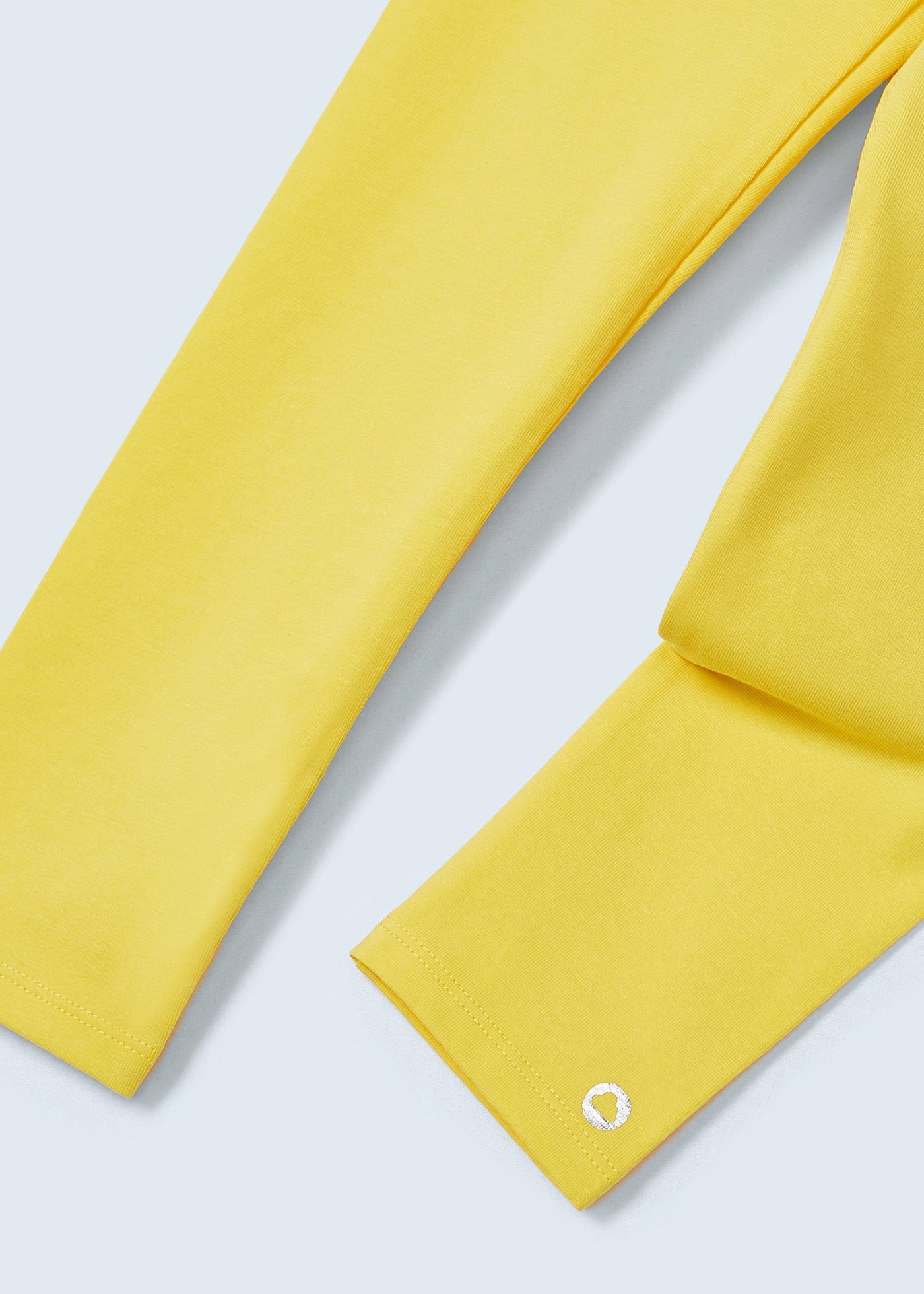 Leggings compridas de algodão sustentável para meninas