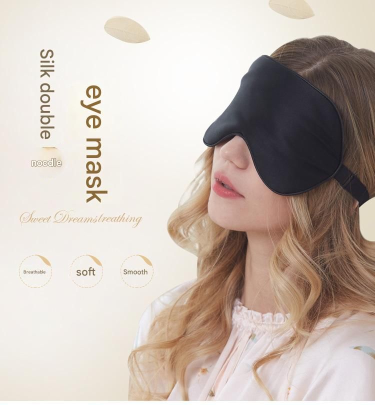 Doowex - Effen zijden slaapmasker voor de ogen