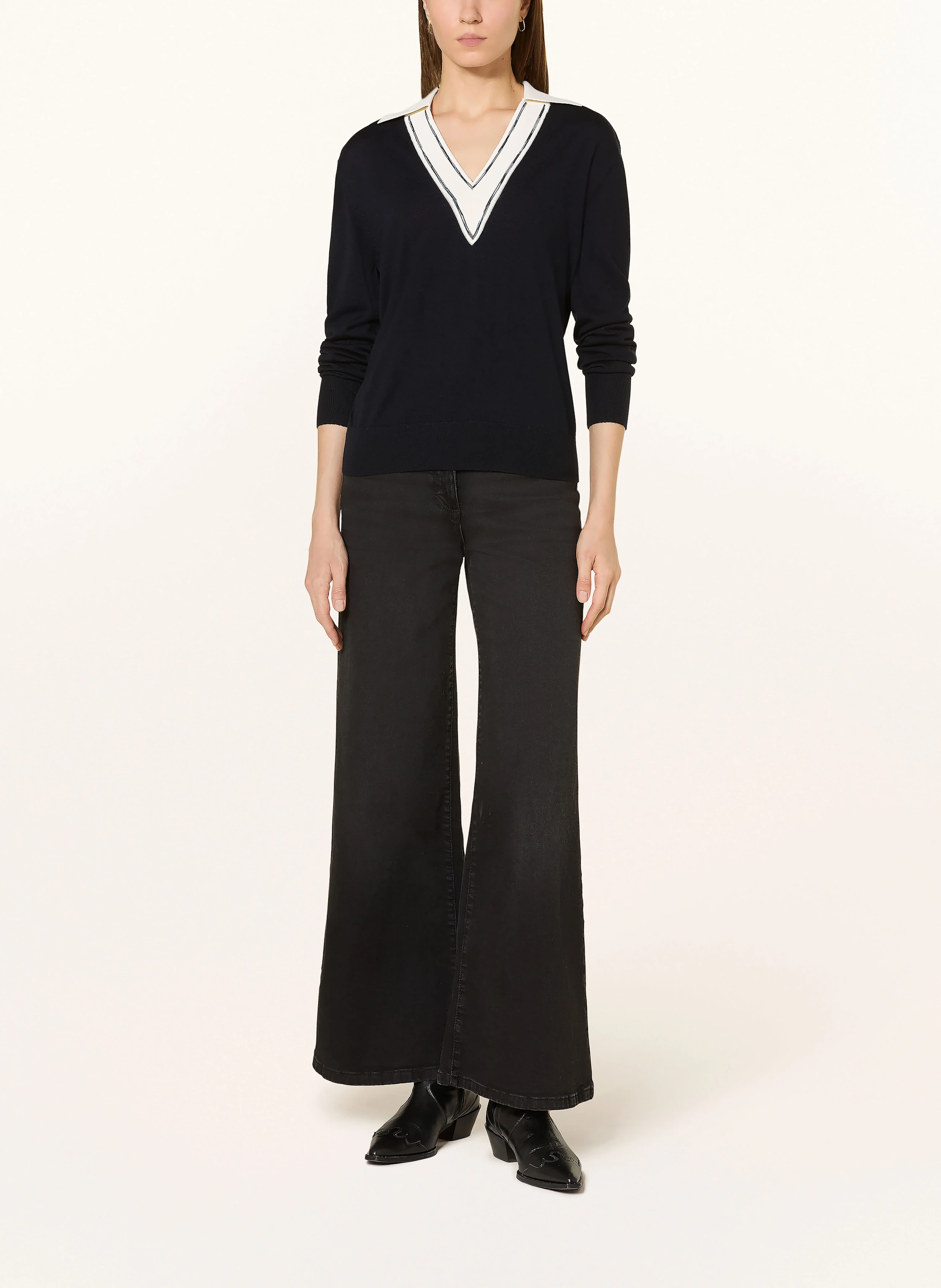 REISS Strick-Poloshirt