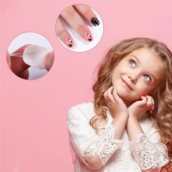 set Kids cute false nails DIY Nail Art 120 pcs