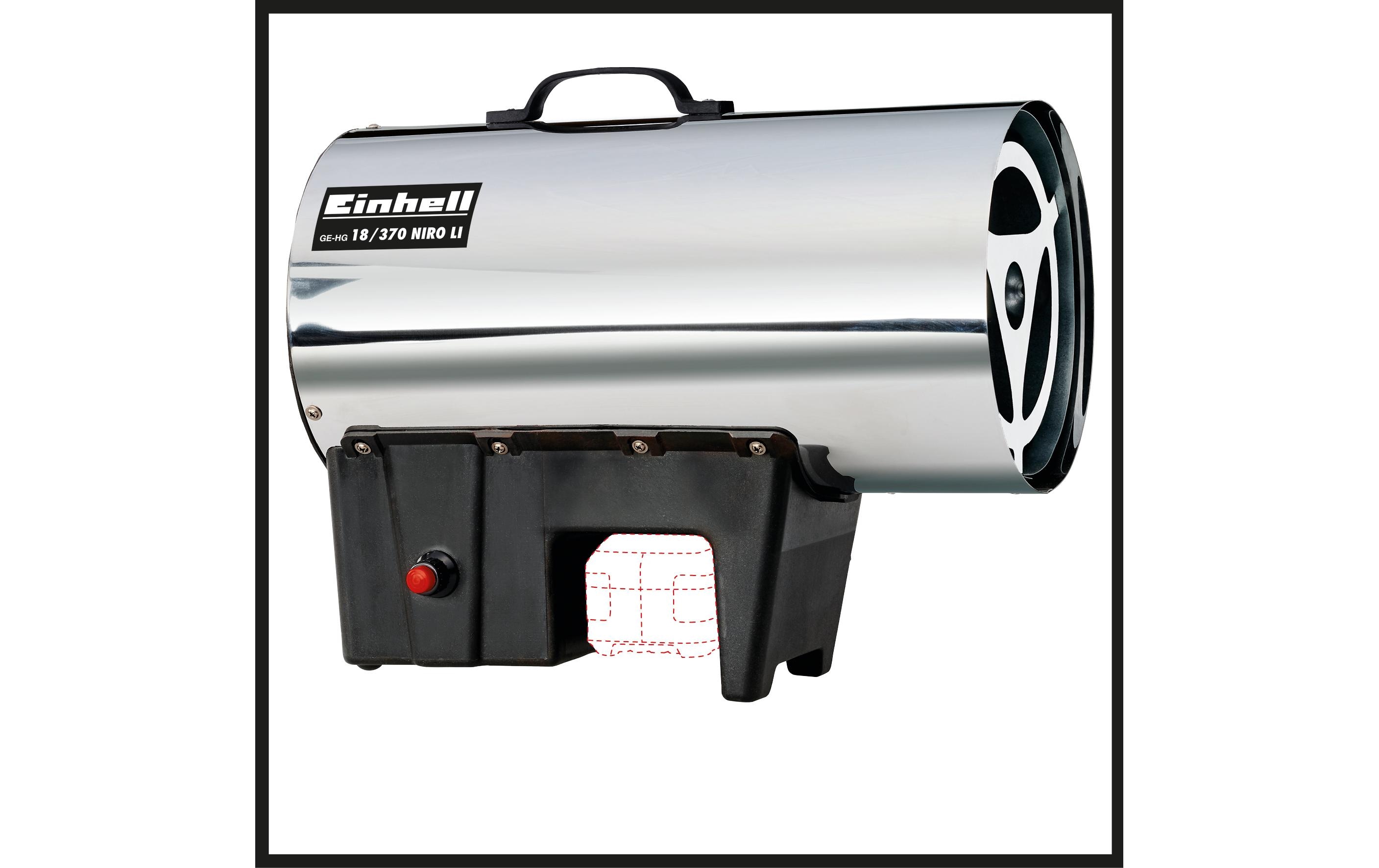 Heizgebläse Akku-Heissluftgenerator GE-HG 18/37Niro Li Solo<br>Einhell Power-X Change Akku-Heissluftgenerator